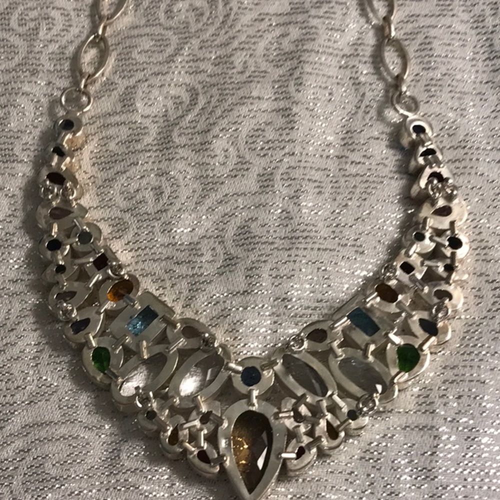 Stunning Multi Gemstone Statement Necklace! - image 4